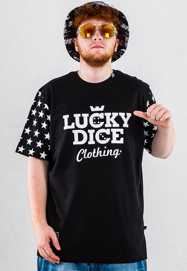 T-shirt Lucky Dice Leader czarny