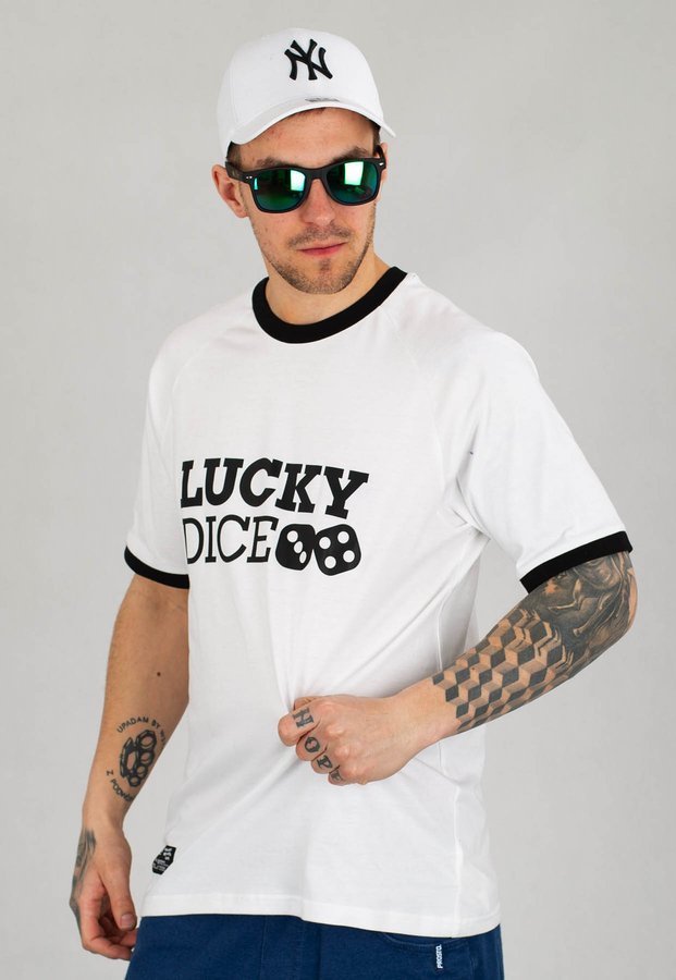T-shirt Lucky Dice Logo One czarny