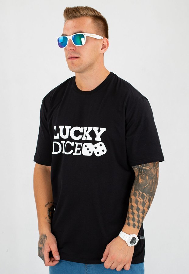 T-shirt Lucky Dice Logo czarny