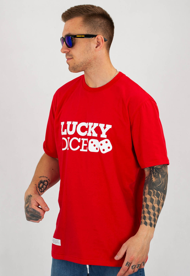 T-shirt Lucky Dice Logo czerwony