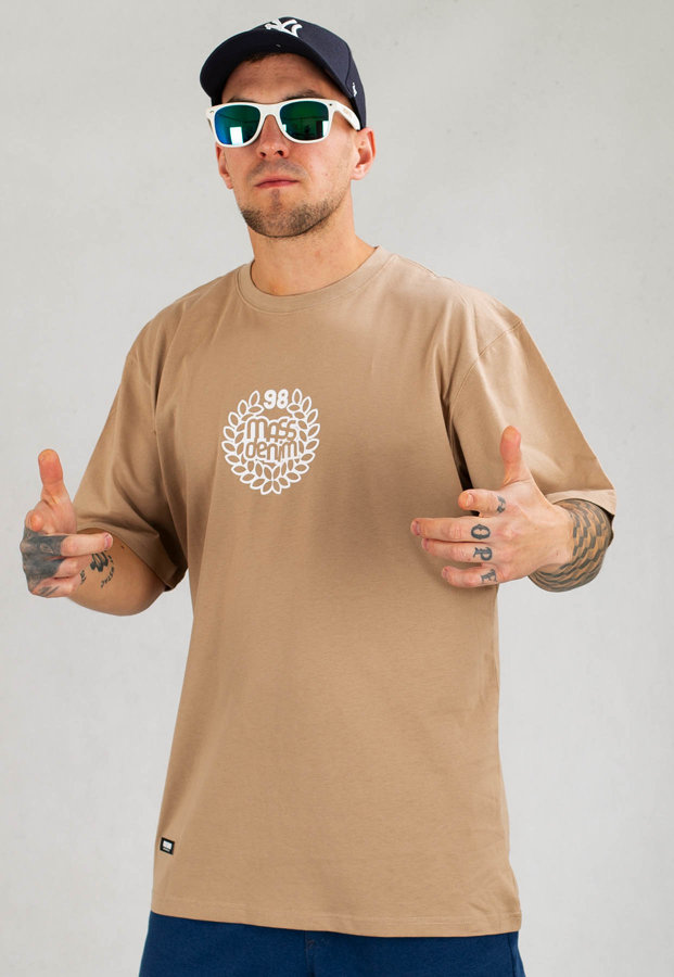 T-shirt Mass Base Medium Logo beżowy