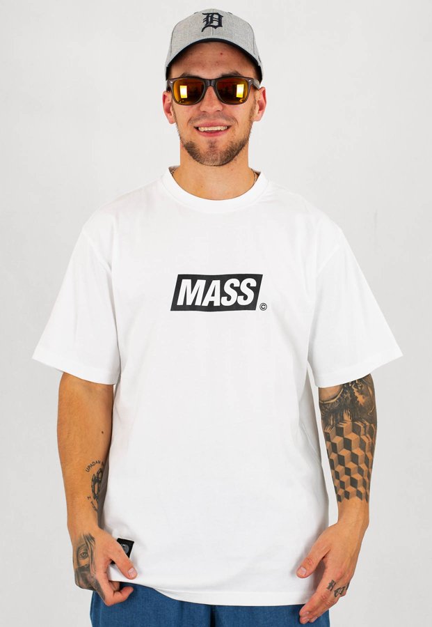 T-shirt Mass Big Box Medium Logo biały