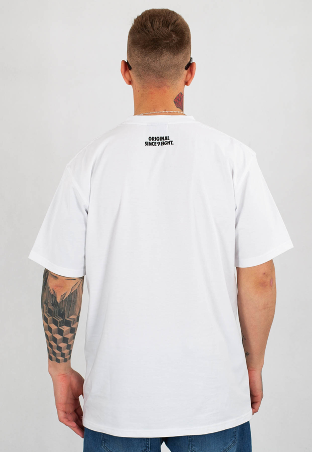 T-shirt Mass Camo Stripe biały
