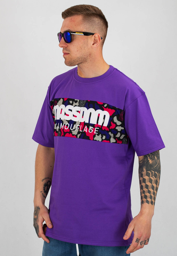 T-shirt Mass Camo Stripe fioletowy