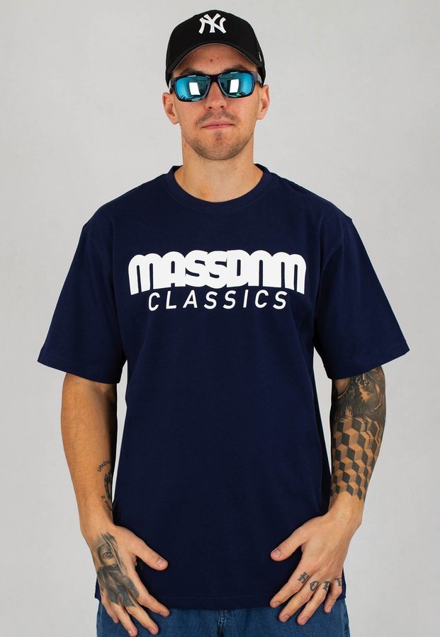 T-shirt Mass Classics granatowy