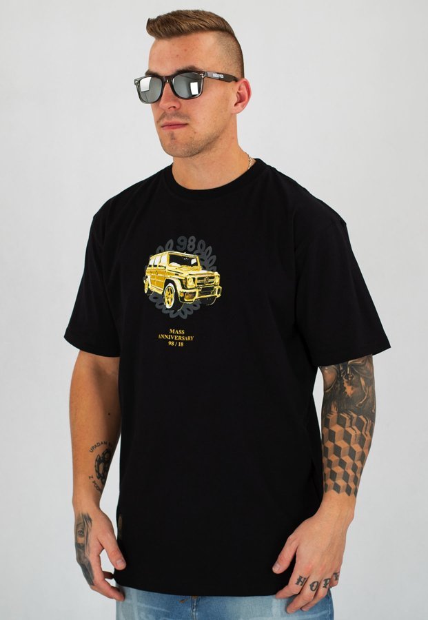 T-shirt Mass Golden Car czarny