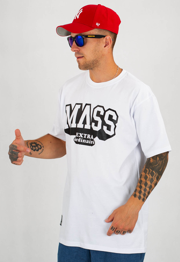 T-shirt Mass Hassle biały
