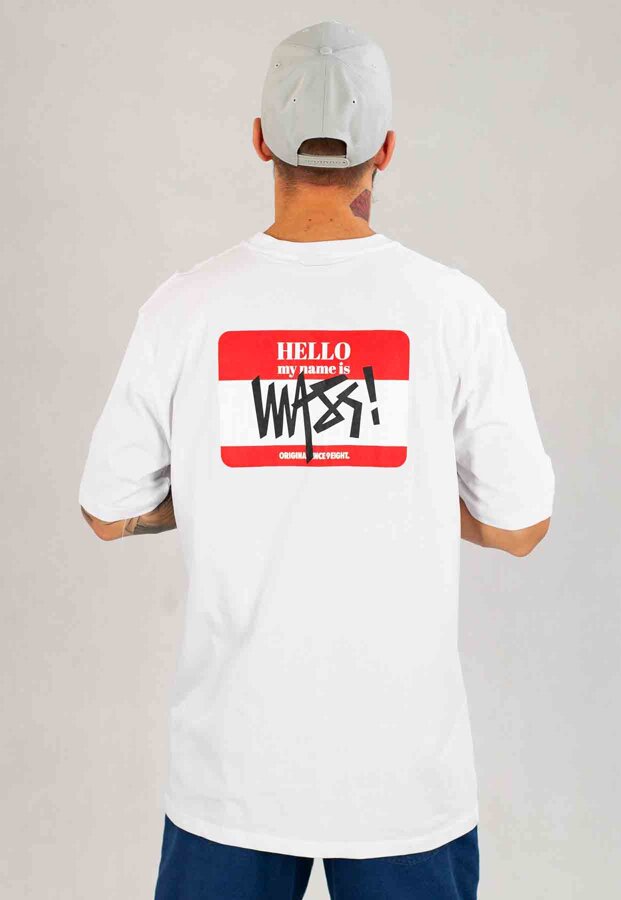 T-shirt Mass Hello biały