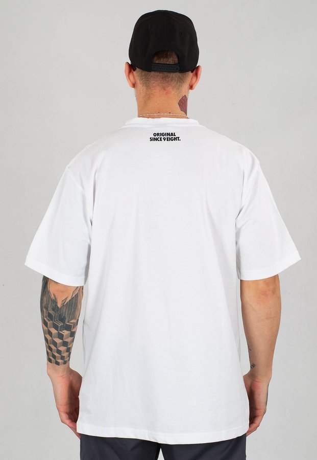 T-shirt Mass Label biały