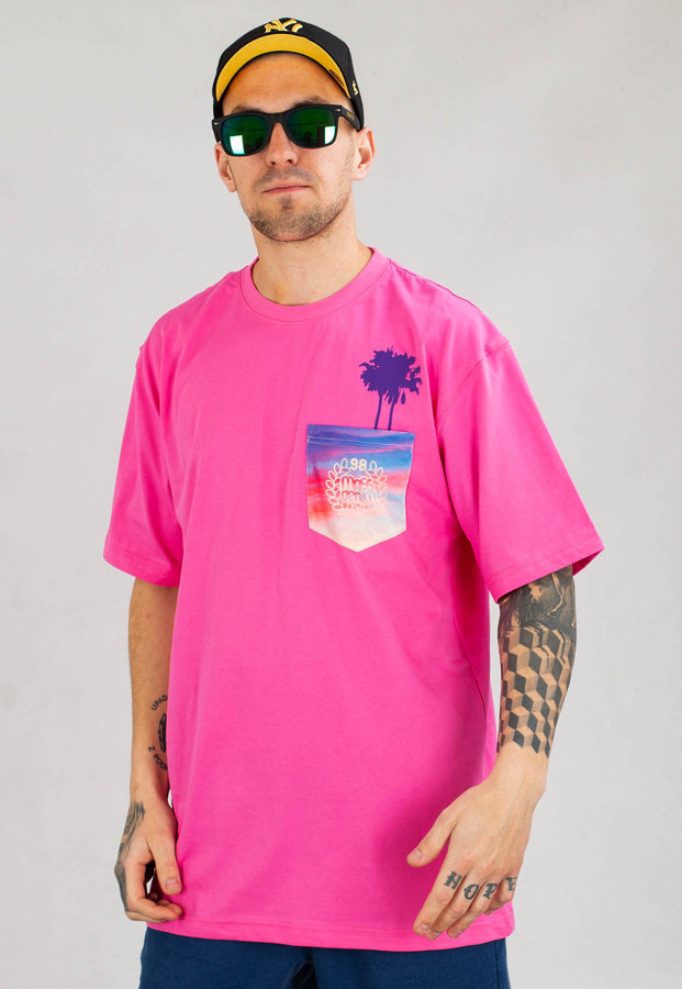 T-shirt Mass Palm Pocket różowy