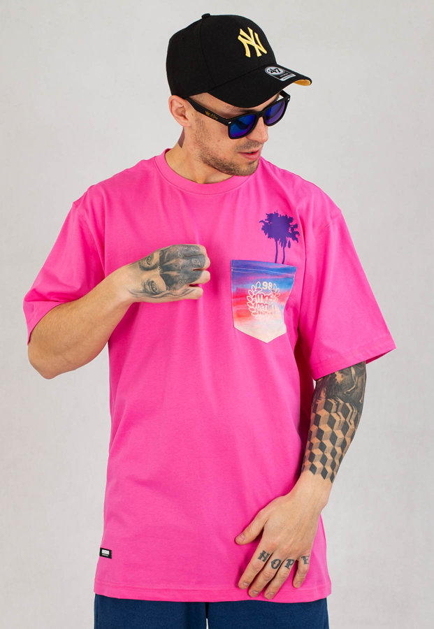 T-shirt Mass Palm Pocket różowy