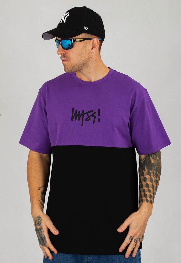 T-shirt Mass Result purpurowo czarny