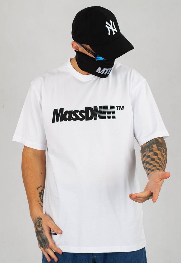 T-shirt Mass Shock biały