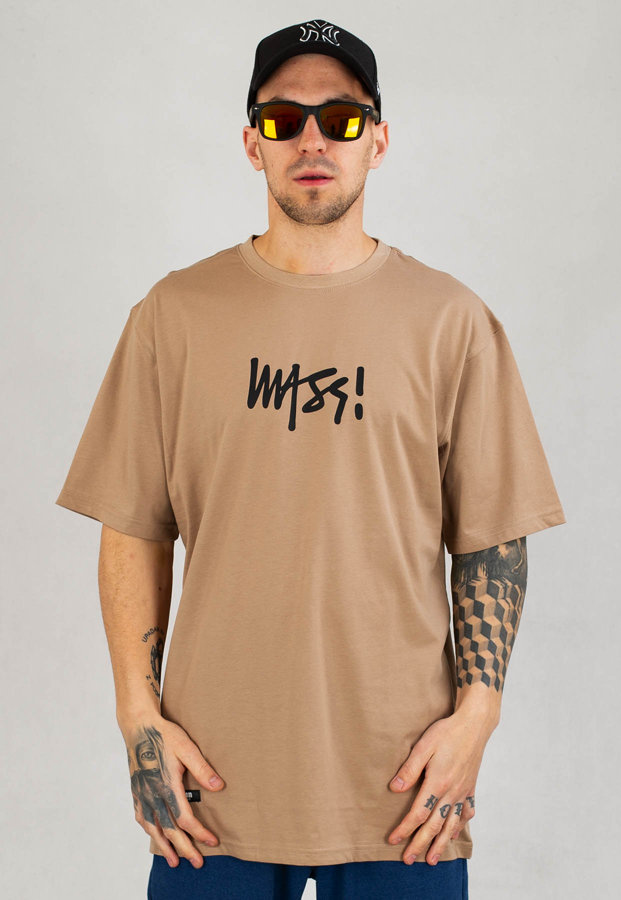 T-shirt Mass Signature Medium Logo beżowy