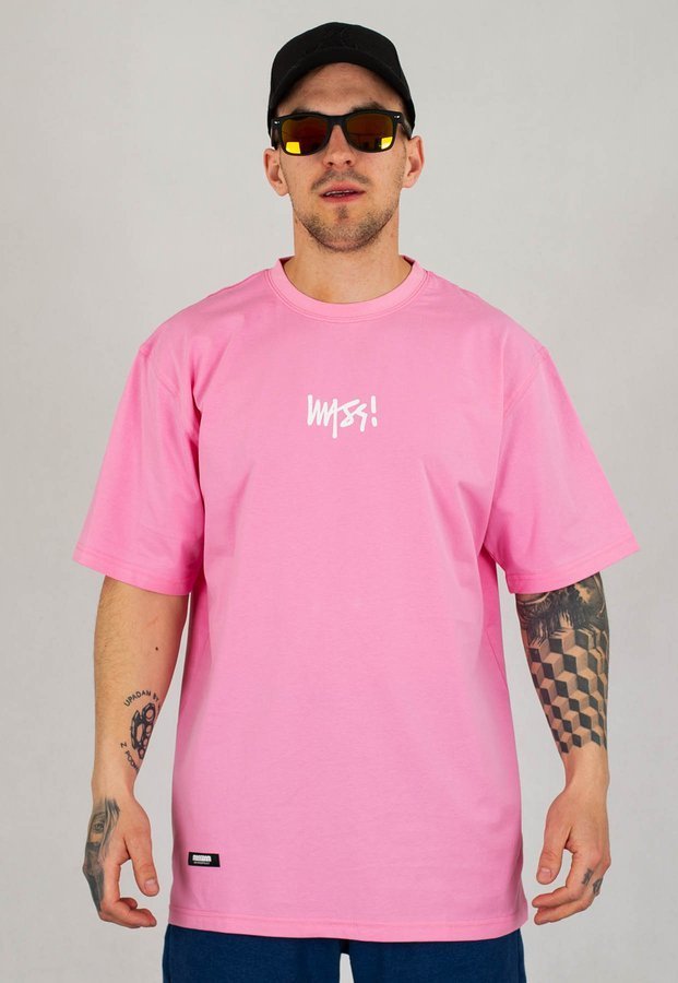 T-shirt Mass Signature Small Logo różowy
