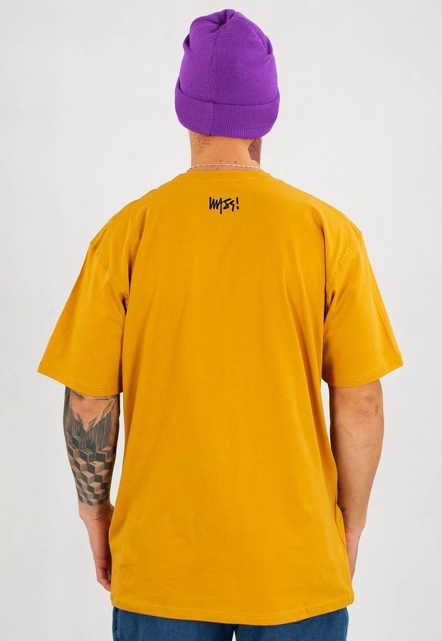 T-shirt Mass Signature Small Logo żółty