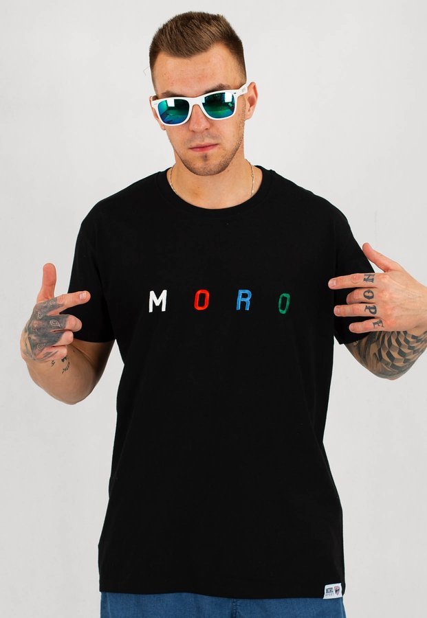 T-shirt Moro Sport Colorfull  Letters czarny