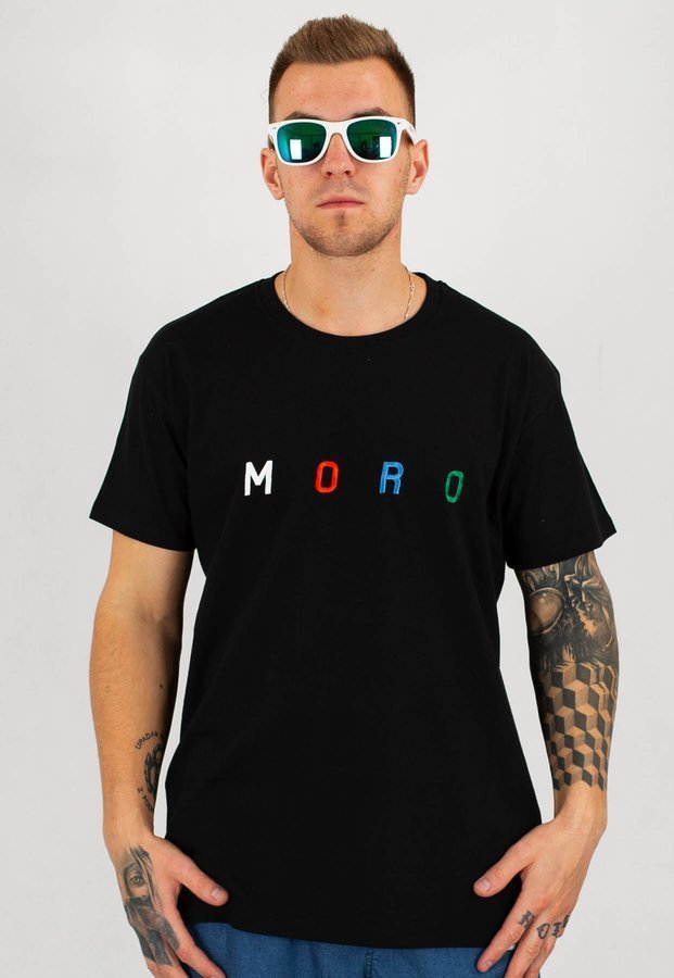 T-shirt Moro Sport Colorfull  Letters czarny