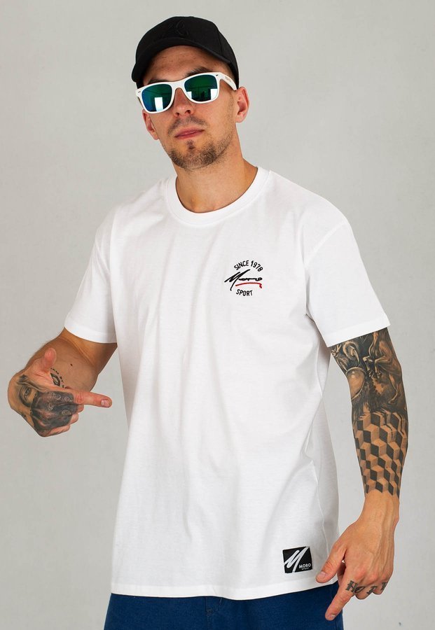 T-shirt Moro Sport Mini Napis biały