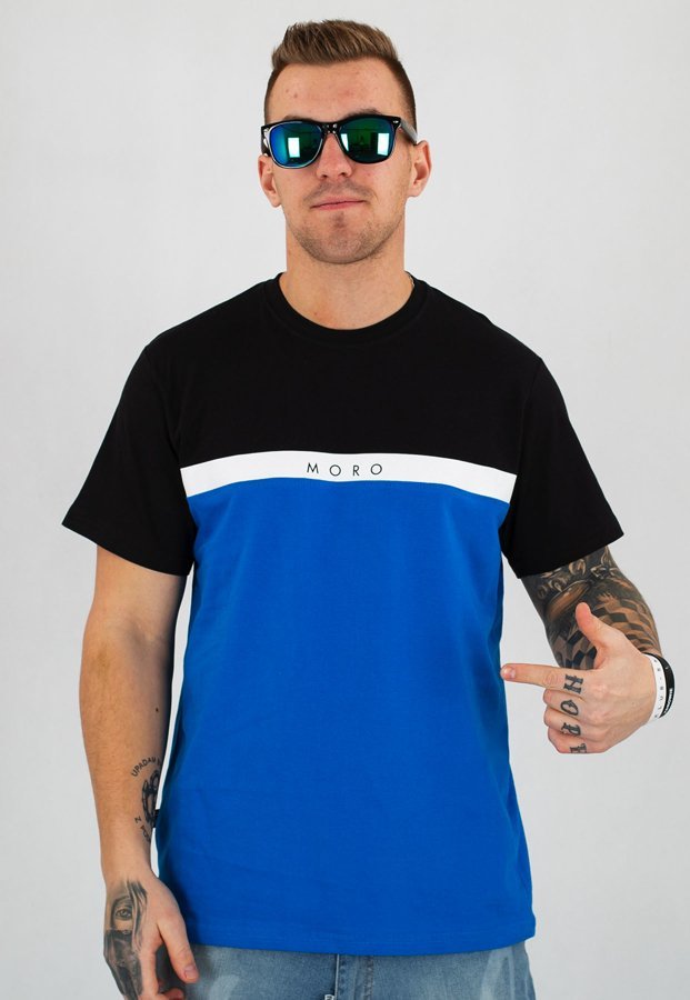 T-shirt Moro Sport Moro Line 18 niebieski dół