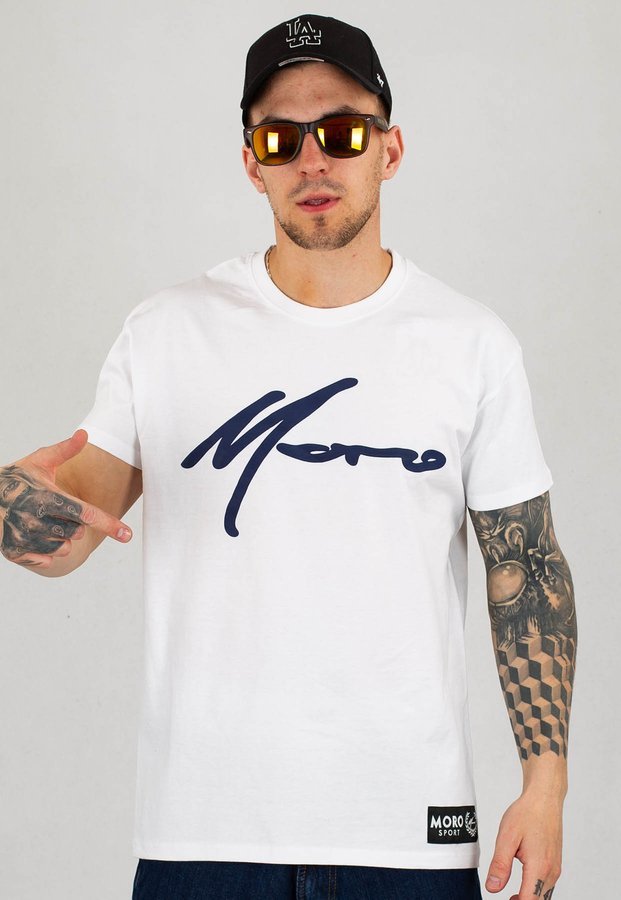 T-shirt Moro Sport Paris biały