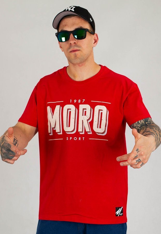 T-shirt Moro Sport Retro czerwony