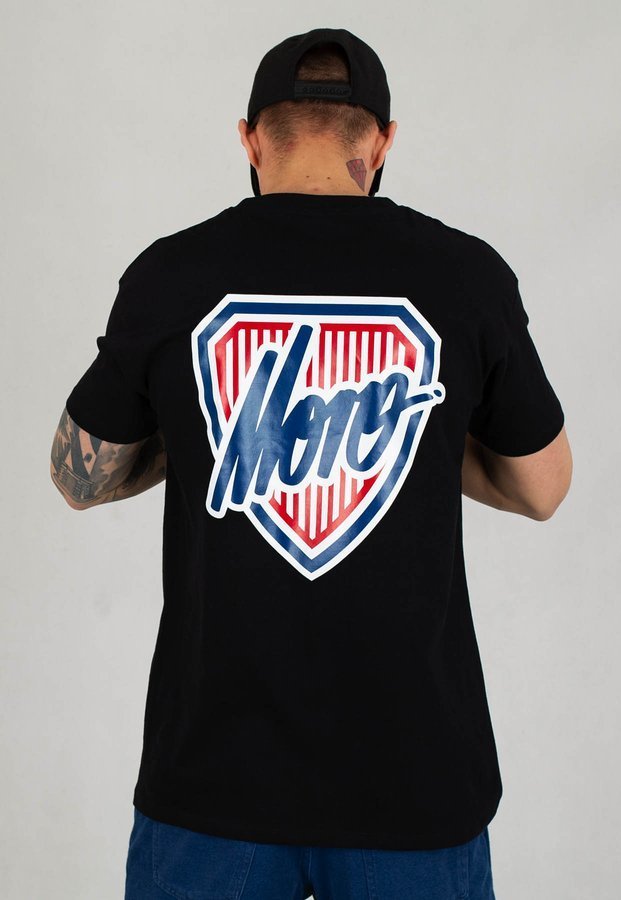 T-shirt Moro Sport Shield Slant Tag czarny