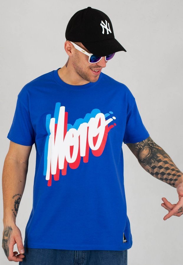 T-shirt Moro Sport Slant Color niebieski