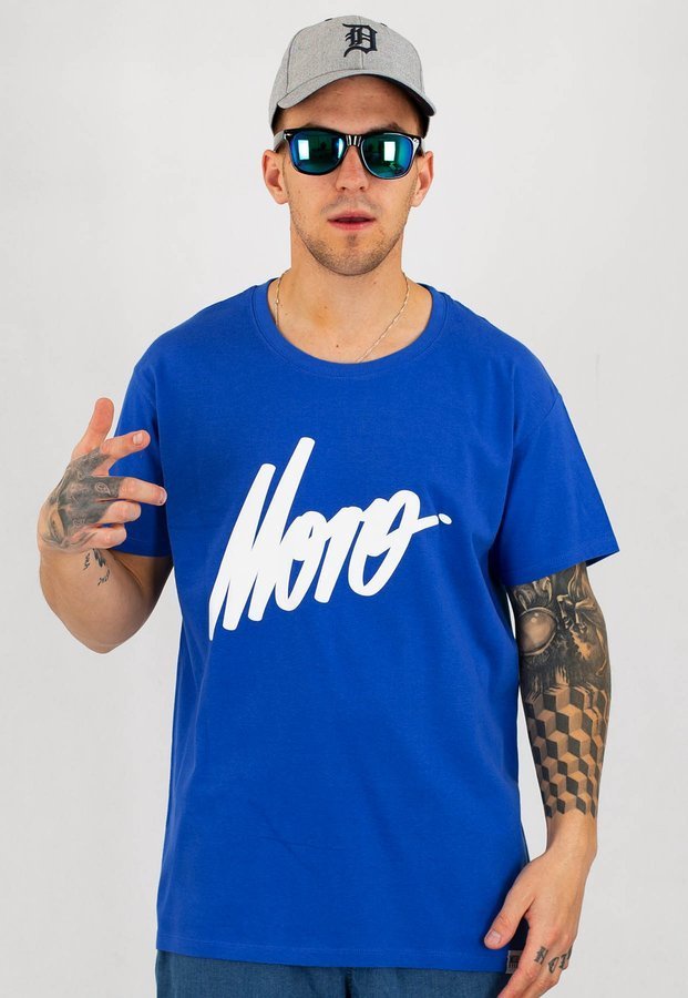 T-shirt Moro Sport Slant Tag niebieski