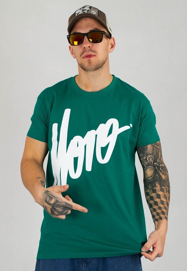 T-shirt Moro Sport Slant Tag zielony