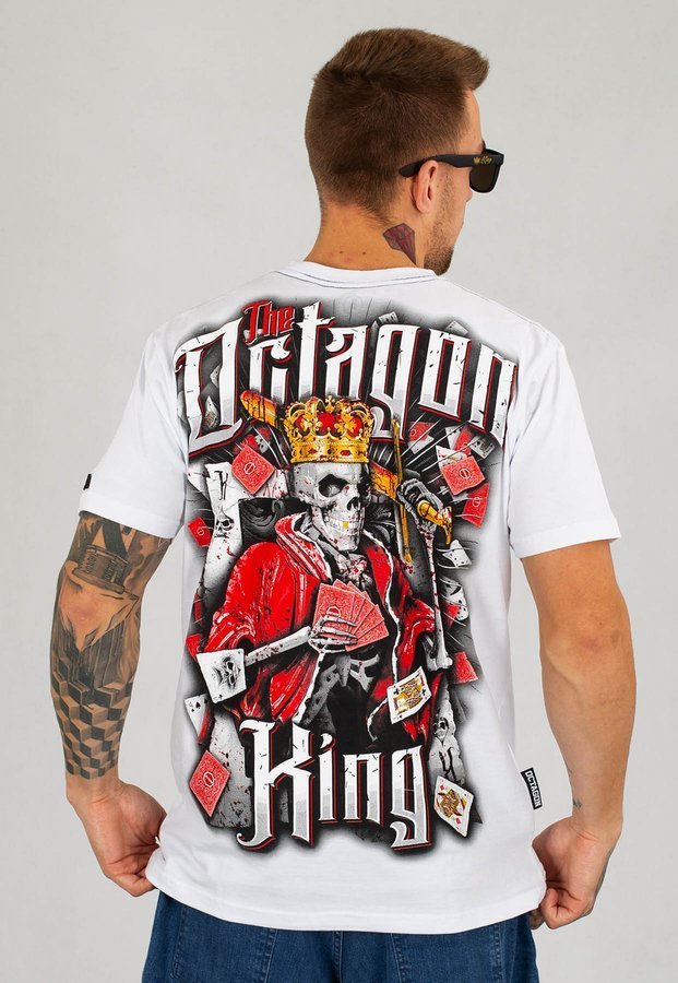 T-shirt Octagon King biały