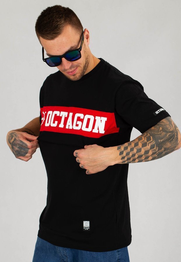 T-shirt Octagon Middle czarny