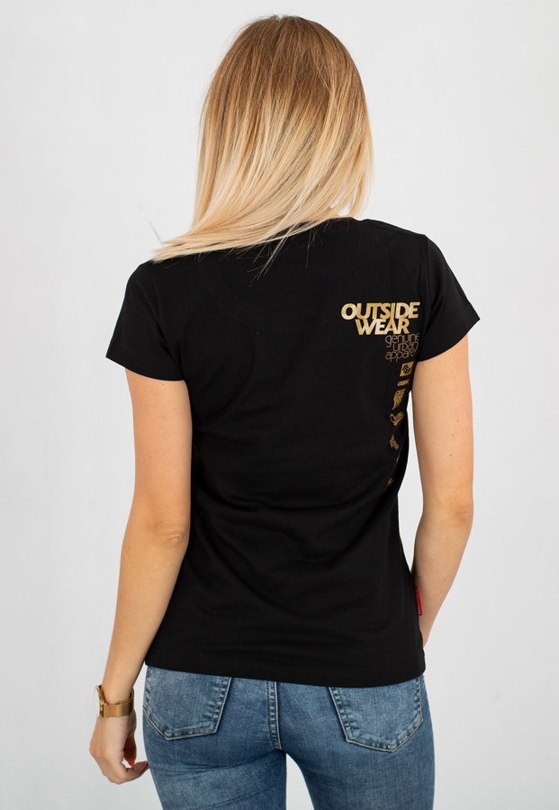 T-shirt Outsidewear Classic czarno złoty