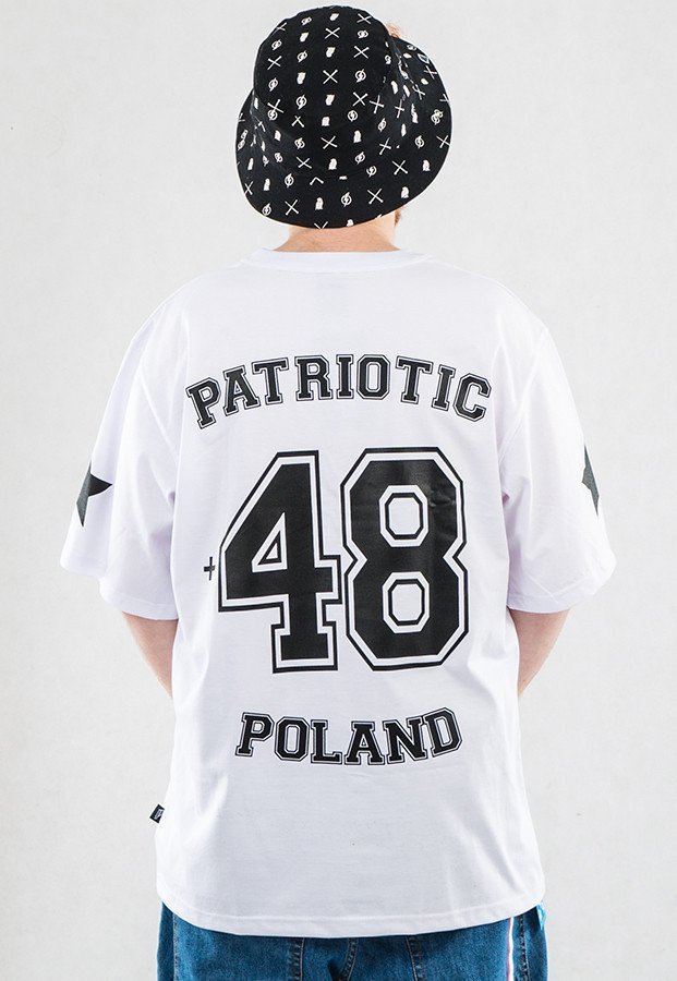 T-shirt Patriotic 48 Stars biały