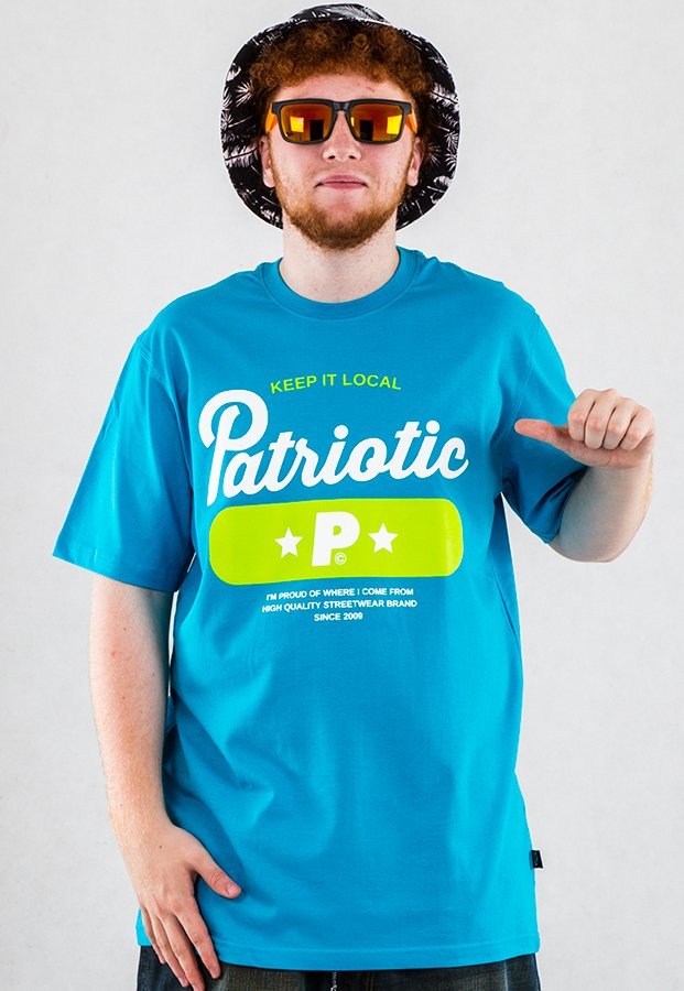 T-shirt Patriotic Base turkusowy