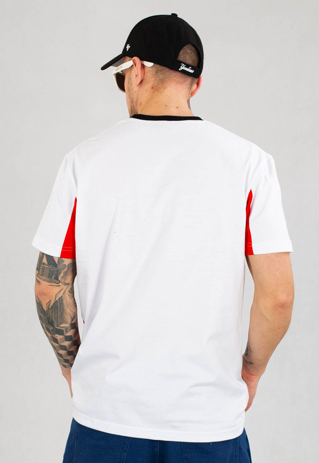 T-shirt Patriotic CLS Asymmetric biało czerwono czarny
