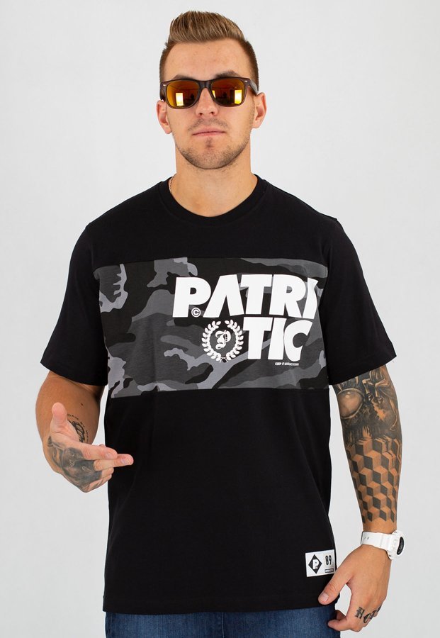 T-shirt Patriotic CLS Laur czarne camo czarny