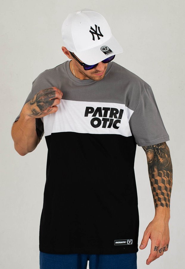 T-shirt Patriotic CLS Trio New biało czarno szary
