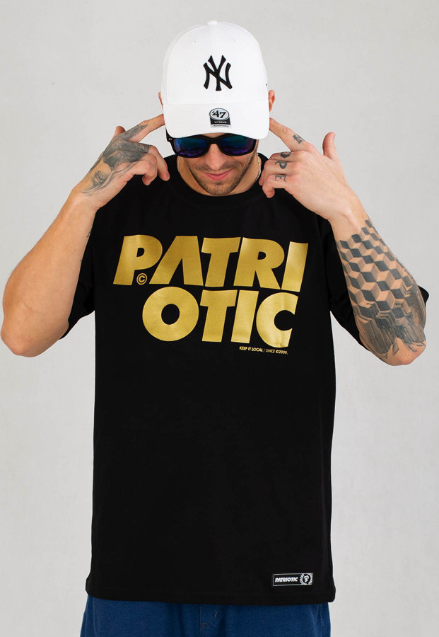 T-shirt Patriotic CLS czarno złoty