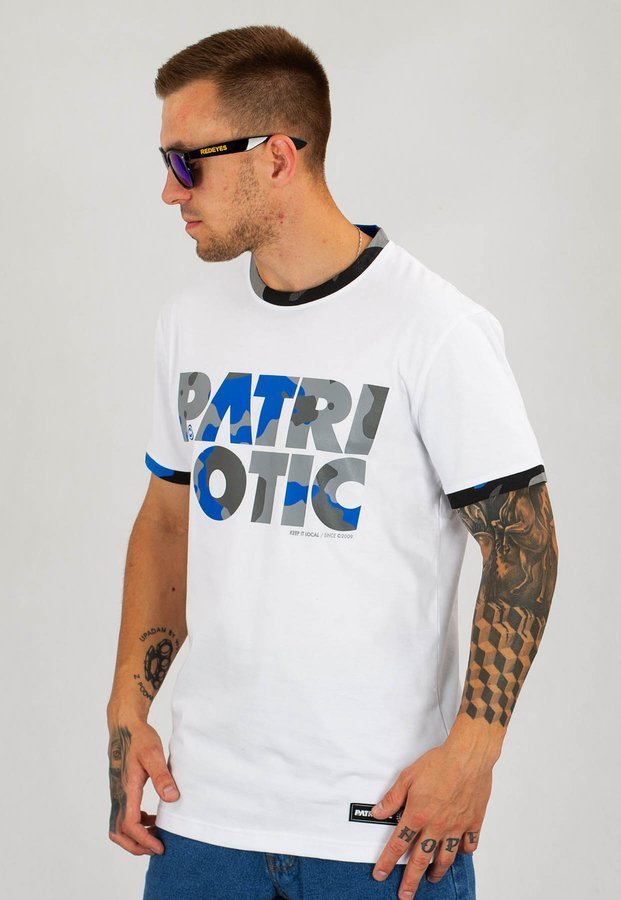 T-shirt Patriotic Cls Camo biała