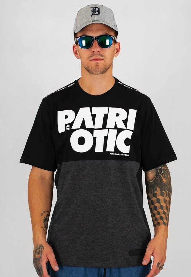 T-shirt Patriotic Cls Shoulder czarno grafitowy