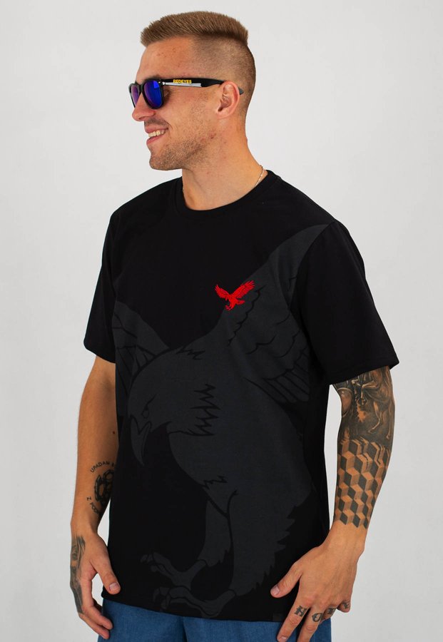 T-shirt Patriotic Eagle Shadow Mat czarny