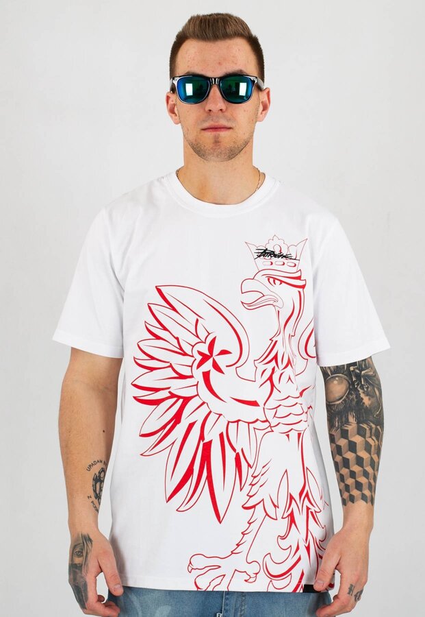 T-shirt Patriotic Eagle Shadow biały