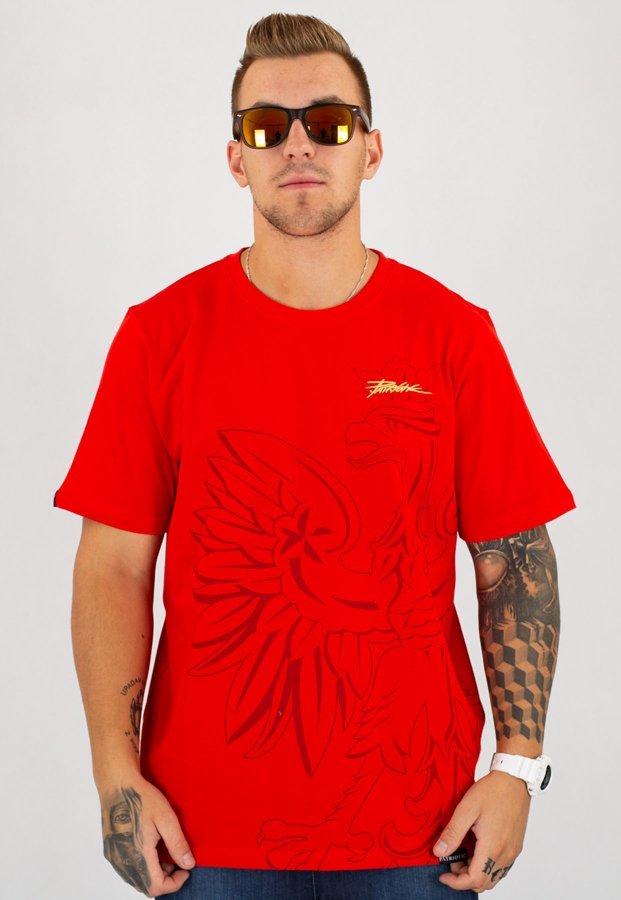 T-shirt Patriotic Eagle Shadow czerwony