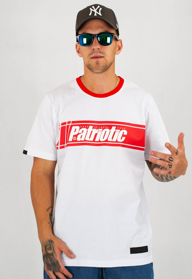 T-shirt Patriotic F Cross biały