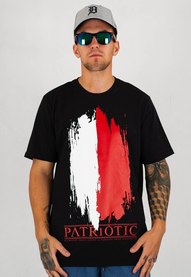 T-shirt Patriotic Flag Pion czarny