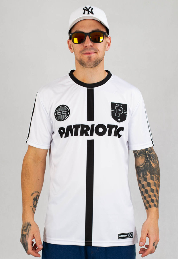 T-shirt Patriotic Football Tape biały