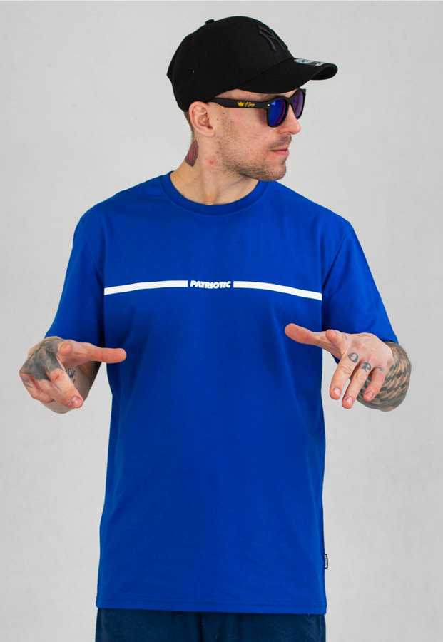T-shirt Patriotic Futura Double Line niebieski