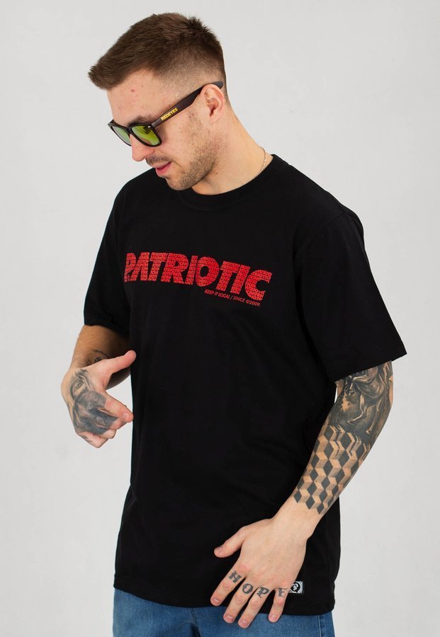 T-shirt Patriotic Futura Fonts czarny