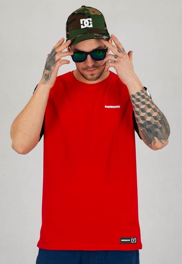 T-shirt Patriotic Futura Mini Tape czarno czerwony